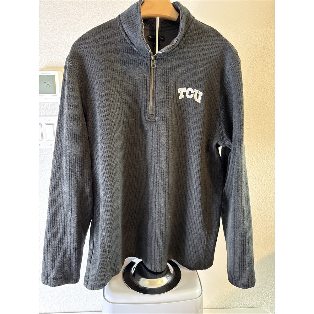 Champion Collegiate Men's Performance Quarter-Zip Pullover TCU Size L